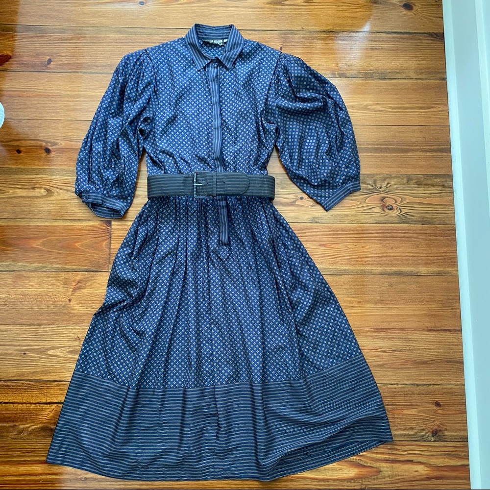 Vintage Ronnie Heller Dress with Pockets & Belt